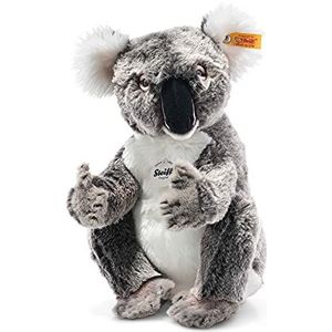 Steiff - National Geographic Yuku Koala 355745 Knuffeldier voor kinderen, zittend, wasbaar, 29 cm, grijs/wit