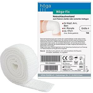 Höga -Fix Lot de 2 pansements en maille pour fixation de supports stériles ou non stériles – Taille – 4 m pour tête, bras, jambes et petits coques, lot de 2 (2 x 1 pièce)