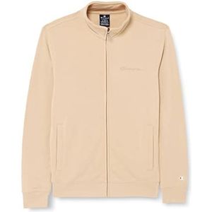 Champion Legacy American Classics Heavy Powerblend Terry Small Logo Full-Zip Sweatshirt Heren, Taupe, M, bruin