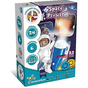 Science4you Ruimtezaklamp voor kinderen, planetariumprojector met planeten van het zonnestelsel voor kinderen, educatief spel van de ruimte, spelletjes, speelgoed, cadeaus voor jongens en meisjes, 4