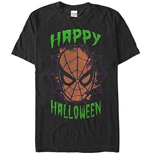Marvel T-shirt à manches courtes Spider-man Classic Spiderface Halloween Organic, Noir, XL