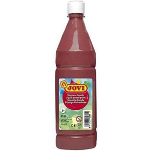 Jovi - Vloeibare gouache, fles van 1 l, kleur bruin, kleur op basis van natuurlijke ingrediënten, gemakkelijk te wassen, glutenvrij, ideaal voor school (5112)