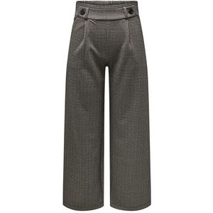 JdY Klassieke broek met brede ruitpatroon, Cobblestone/Checks: Mini Check