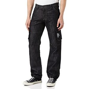 Enzo Cargo-Jeans Combat heren, zwart (Black Wash Black Wash)