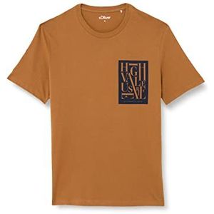 s.Oliver T-shirt met korte mouwen, bruin, XL, heren, bruin, XL, Bruin