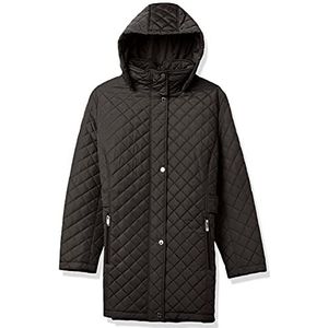 Calvin Klein Klassieke gewatteerde jas voor dames (standaardmaat en plus), zwart, 0X, zwart.
