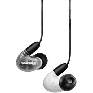 Shure Bedrade hoofdtelefoon Sound Isolating Shure Aonic 4, helder en gedetailleerd geluid, twee hybride transductoren, in-ear, robuust, compatibel met Apple- en Android-apparaten, wit