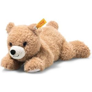 Steiff Barny Bruine beer liggend, 22 cm, zachte knuffelvrienden, pluche, pluizig pluche, om te spelen en te knuffelen, machinewasbaar