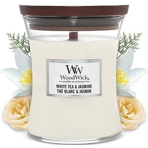 WoodWick geurkaars White Tea & Jasmine Medium