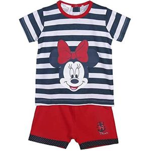 CERDÁ LIFE'S LITTLE MOMENTS Meisjeskostuum set 2-delige set (T-shirt + shorts) van 100% katoen van Minnie Mouse - officieel gelicentieerd product van Disney, Rood, Normaal rood, One Size, Rood