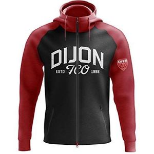 Dijon Football Club Junior Dfco 2019/2020 jas met ritssluiting voor jongens, grijs/rood