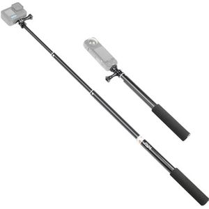 HSU Waterdichte Uitschuifbare Selfiestick Voor GoPro Hero 9/8/7/6/5/4 Mobiele Monopod Compatibel met Mobiele Telefoons en Andere Actiecamera's