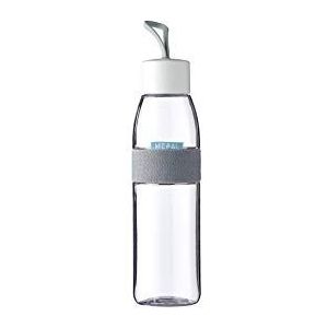 Mepal Ellipse waterfles 500 ml wit, geschikt voor koolzuurhoudende dranken, herbruikbaar, lekvrij en vaatwasmachinebestendig