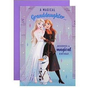 Hallmark Disney Frozen verjaardagskaart voor kleindochter met activiteit