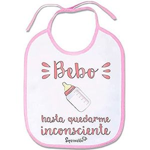 Supermolon 00662 babyslabbetje met veters, pastelroze