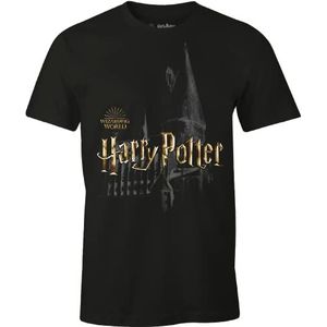 HARRY POTTER Mehapomts345 T-shirt voor heren, 1 stuk, zwart.