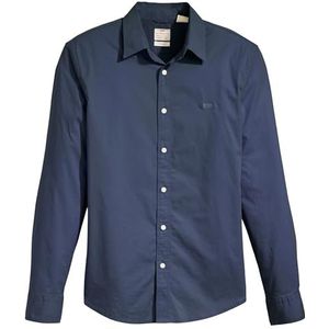 Levi's Battery Housemark Slim Shirt met lange mouwen voor heren (1 stuk), Naval Academy