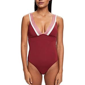 Esprit Tayrona Beach Rcspad.swimsuit Eendelig badpak voor dames, Donker rood