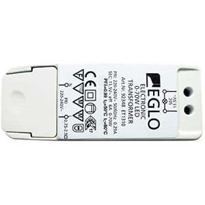 EGLO transformator, halogeen LED-transformator, transformator voor LED: 0-40 watt, halogeen: 0-70 watt, dimbaar driver