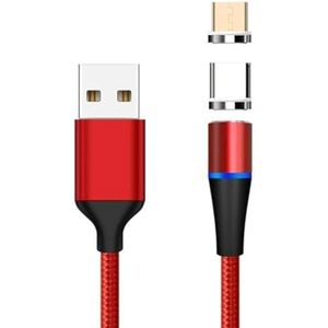 PremiumCord Magnetische USB 2.0 data- en oplaadkabel (480 Mbit/s, stekker op stekker, rood, lengte: 1 m)