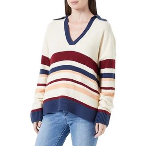 boundry Pull tricoté pour femme, Laine blanche, multicolore, XL-XXL