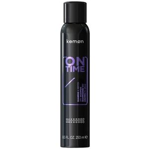 Kemon - On Time - Droogshampoo voor schoon haar, elimineert het glanseffect, geeft frisheid, licht en volumineus effect, 250 ml