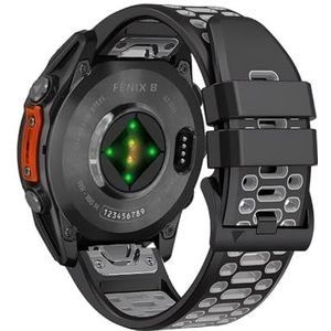 Ademende Sport Siliconen Band Voor Garmin Fenix ​​E 8 47 mm 51 mm 7 7X Armband Voor Garmin Enduro 3 QuickFit 26 mm 22 mm Horlogeband, Agaat