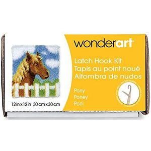WonderArt 30,5 cm haaknaaldenset voor pony van polykatoen, 30,5 x 30,5 cm