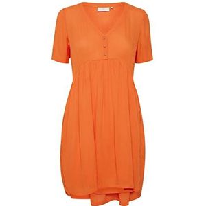 KAFFE Katara Short Dress Casual Femme, Vermillion Orange, 36