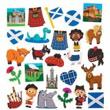 Baker Ross FX991 Schuimrubberen stickers voor Schotland, 150 stuks, stickers voor doe-het-zelvers en kaarten voor kinderen