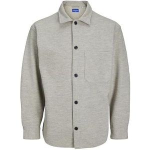 JACK & JONES Heren Jorzac Melange Overhemd Ls Sn Polo, Gebroken wit