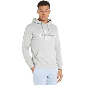 Calvin Klein Jeans Seasonal Monologo Regular Hoodie J30j320805 Sweatshirt met capuchon voor heren, Maansteen