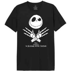 Nightmare Before Christmas Mejackdts003 T-shirt voor heren (1 stuk), zwart.