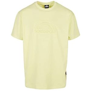 Southpole Heren T-shirt met 3D-logo, bovendeel met tonaal 3D-logo op de voorkant voor heren, Elfin geel