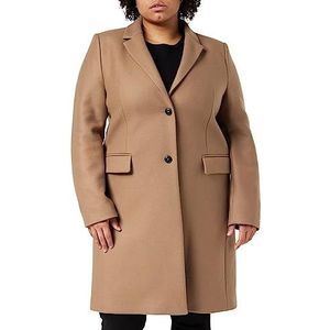 Tommy Hilfiger Wool Blend Classic Coat Ww0ww35926 Geweven damesjassen, Bruin (Countryside Kaki)