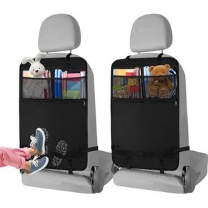 AiQInu 2 stuks autorugleuningbeschermers voor kinderen, waterdicht en gemakkelijk te reinigen Oxford-weefsel, met netvakken voor iPad, tablet, auto-organizer voor kinderen