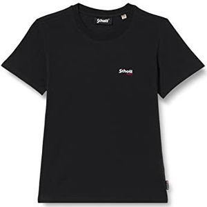 Schott NYC Tssmalllogw T-shirt pour femme, Noir, L