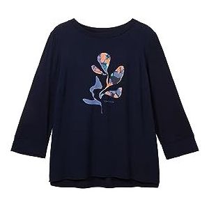 TOM TAILOR 1039923 Dames T-shirt Plussize, 10668 - Sky Captain Blue
