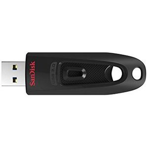 SanDisk Ultra USB 3.0 Flash-geheugen, 64 GB, leessnelheid tot 130 MB/s, zwart, 10 stuks
