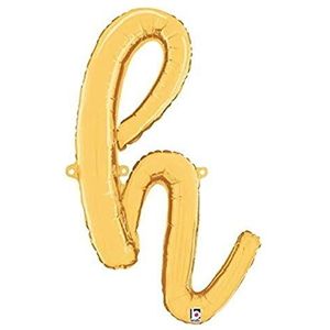 Betallic Folieballon letter H 61 cm goud 34708