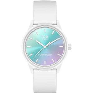 Ice-Watch - ICE Solar Power Lilac Turquoise Sunset - Wit dameshorloge met siliconen band - 020649 (Small), Wit., riem