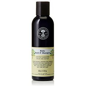 Neal's Yard Remedies Babybad en shampoo, veganistische douchegel, gemaakt met lavendel en kamille, rustgevend mild babybad, 200 ml