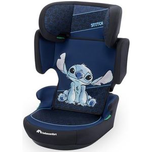 Bebeconfort Disney RoadSafe i-Size, kinderautostoelverhoger, 3,5-12 jaar (100-150 cm), Stitch autostoel, installatie met veiligheidsgordel, 14 hoofdsteunposities, Authentic Stitch