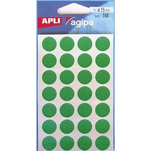 APLI - Agipa 44891 plakstippen, 15 mm, zak met 168 stuks, groen