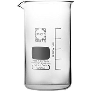 Witeg 5 502 250 drinkbeker met schenktuit, tall vormen, gemaakt van Duran slang, complete set, 250 ml (10 stuks)