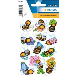 3 vellen grappige bijen decoratieve stickers