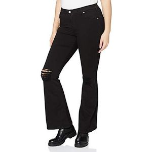 Dr. Denim Macy Jeans voor dames, Zwarte knie, scheurvast