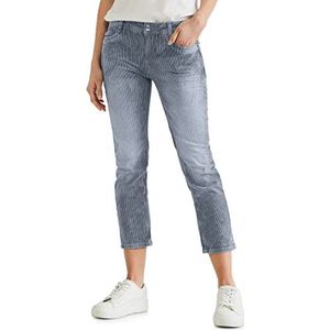 Street One A376066 Capri Jeans voor dames, Gewassen indigo strepen