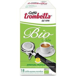 Caffè Trombetta Koffiepads ESE - Italiaanse koffie, rijk aroma en fluweelachtige smaak, 1 verpakking van 18 koffiepads