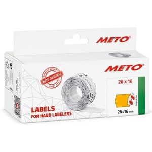 Meto 6000 stuks 2-regelige etiketten, 26 x 16 mm, voor METO, Contact, Sato, Avery, Tovel, Samark etc.)